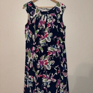 Blue Sleeveless Flutter Sleeve Sundress for Casual Wear